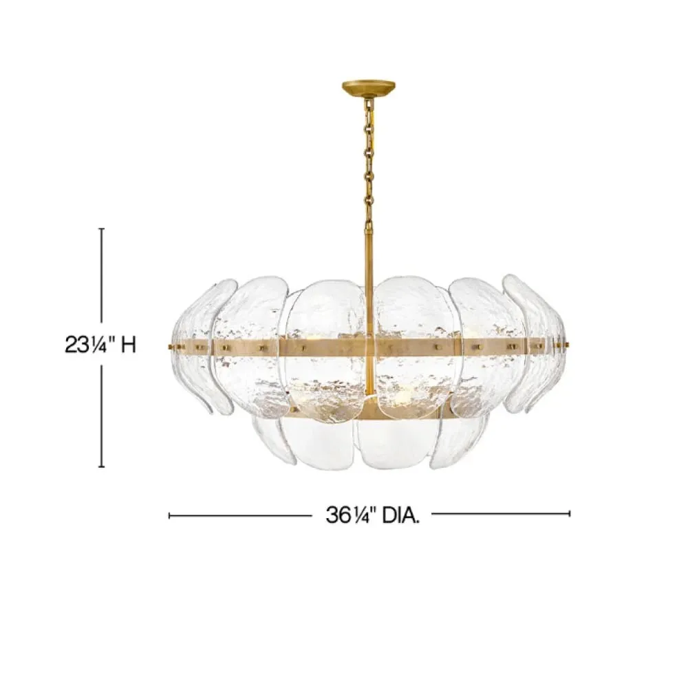 Lillia Textured Glass Chandelier