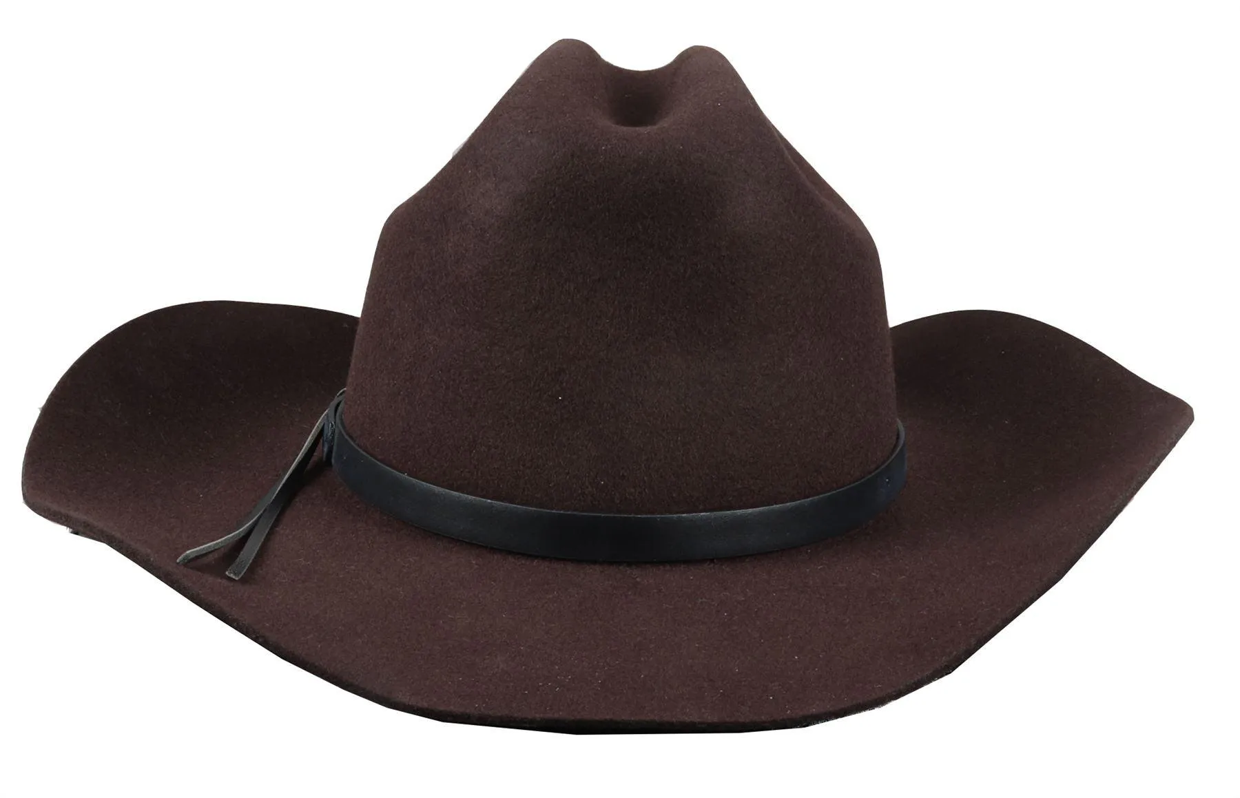 Men's Cowboy Hat 100% Wool Felt Wide Brim Fedora Western Cap