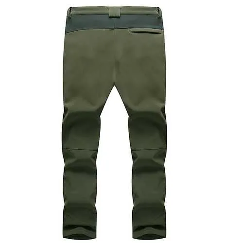 Mens Outdooors Thick SporT-pants Soft Shell Waterproof Windproof Warm Mountaineering Pants