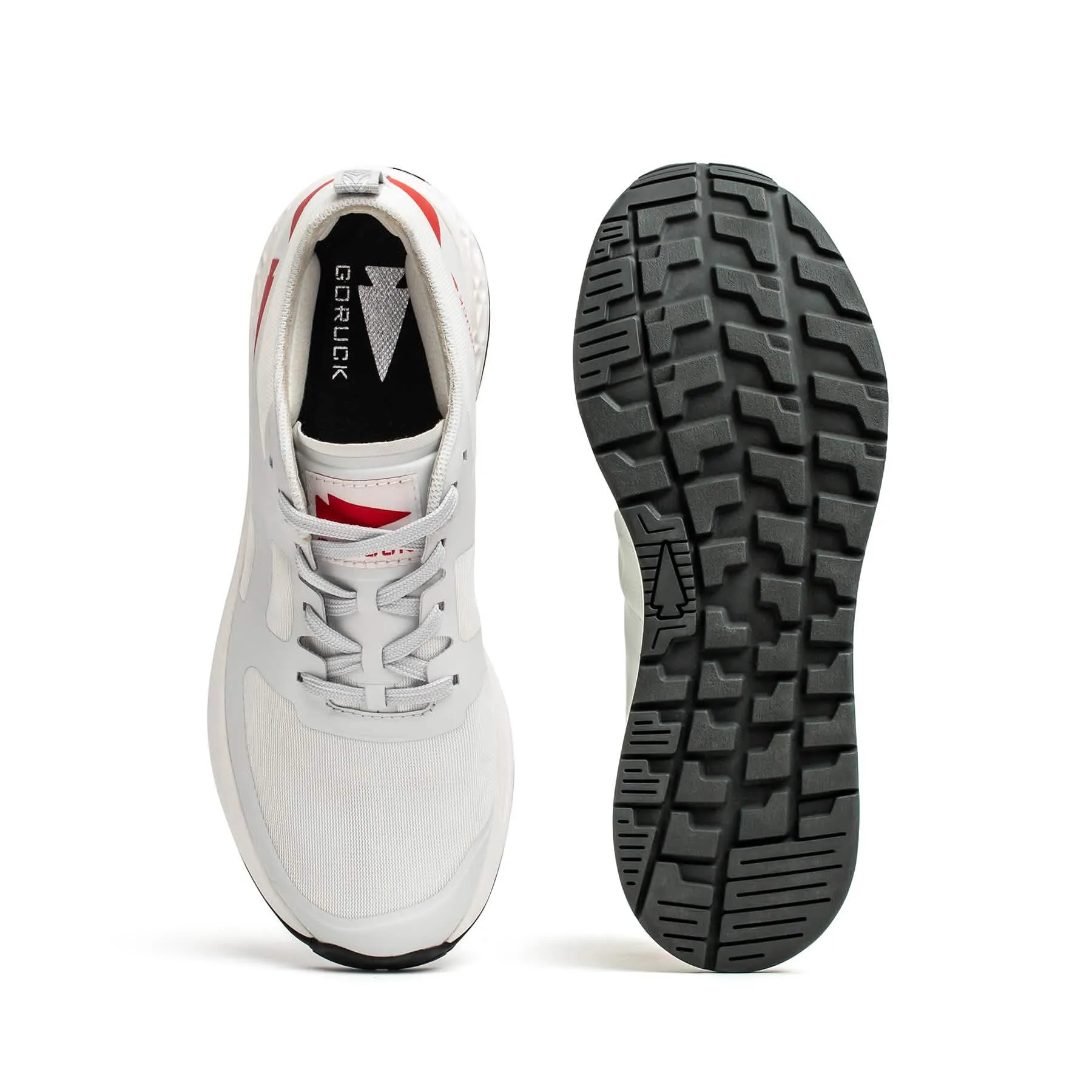 Men's Rough Runner - Light Grey   Red