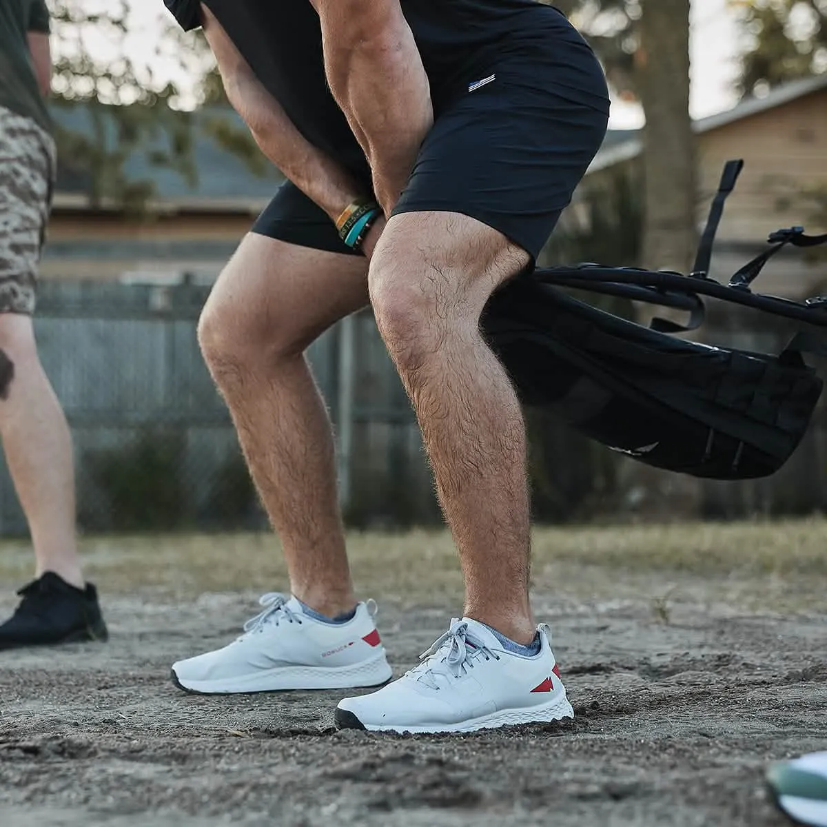 Men's Rough Runner - Light Grey   Red