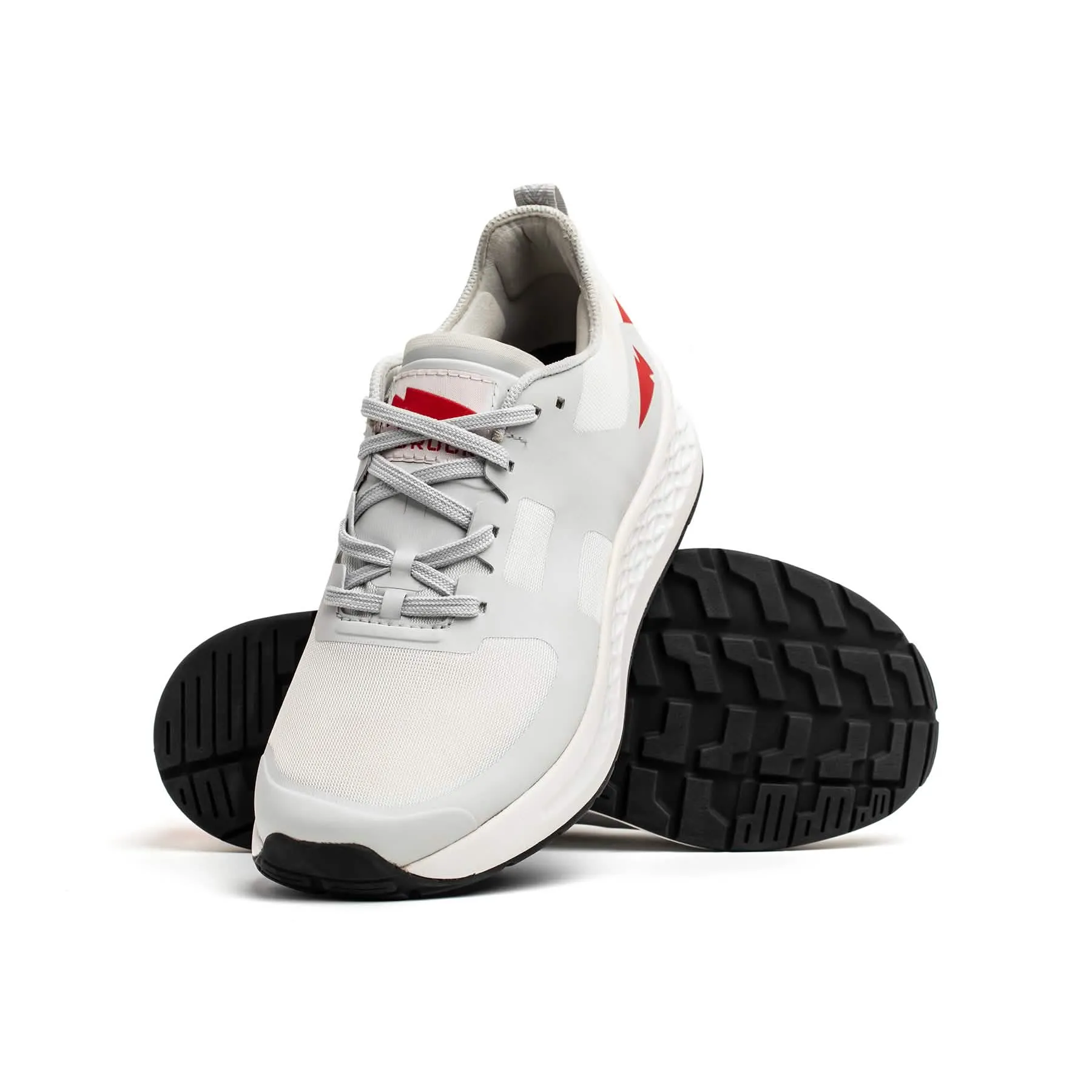 Men's Rough Runner - Light Grey   Red