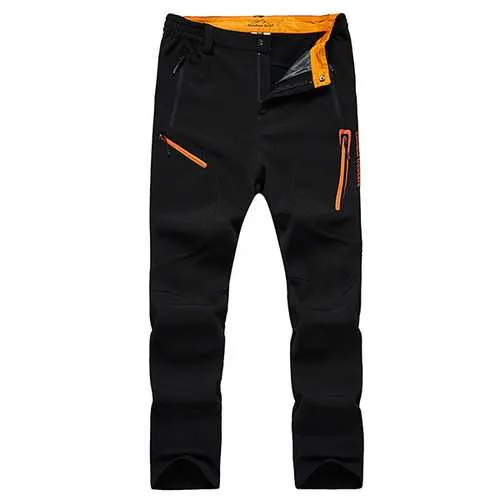 Mens Thick Fleece Winter Outdoor Sport Pants Waterproof Warm Pants