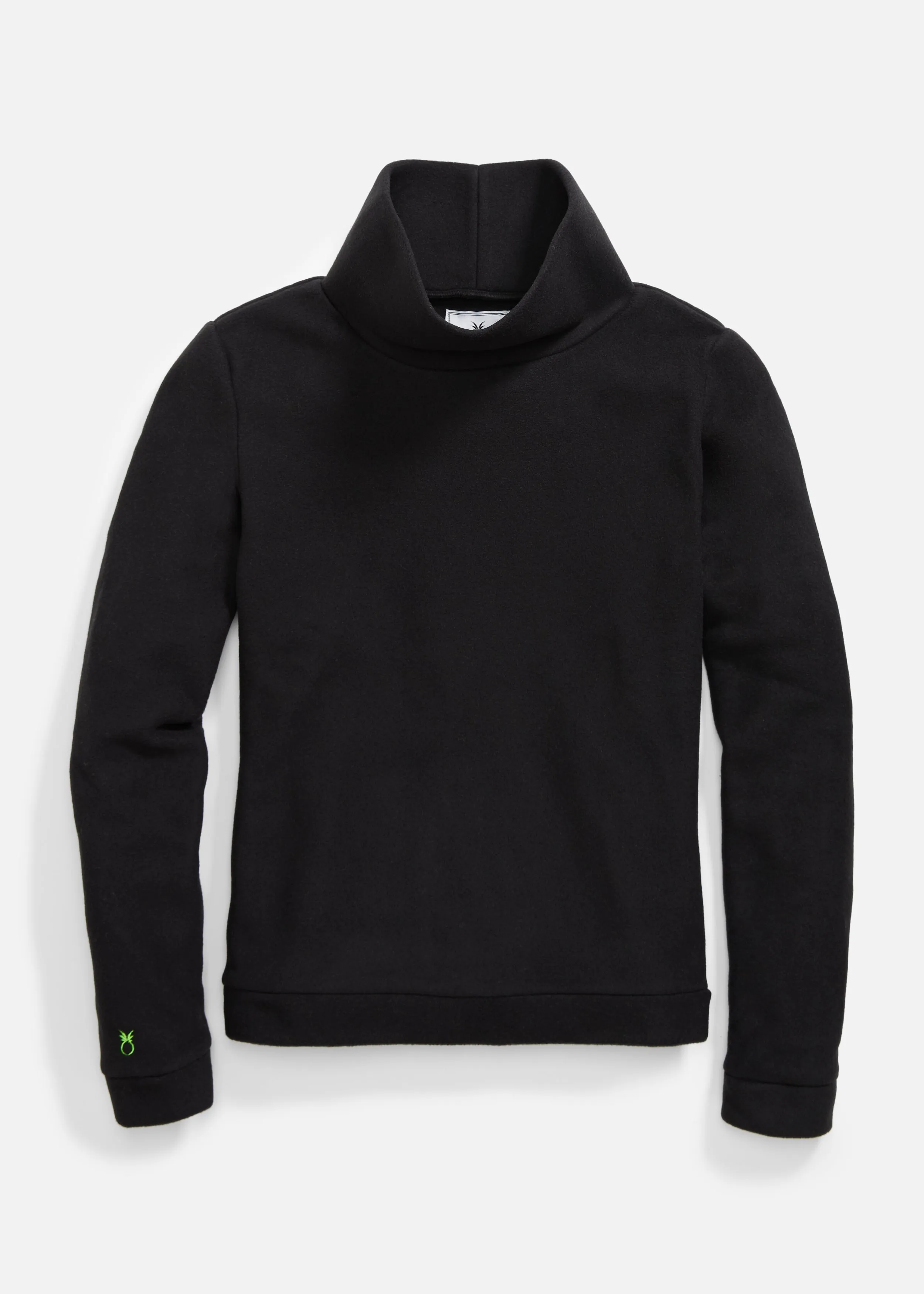 Park Slope Turtleneck in Vello Fleece (Black)