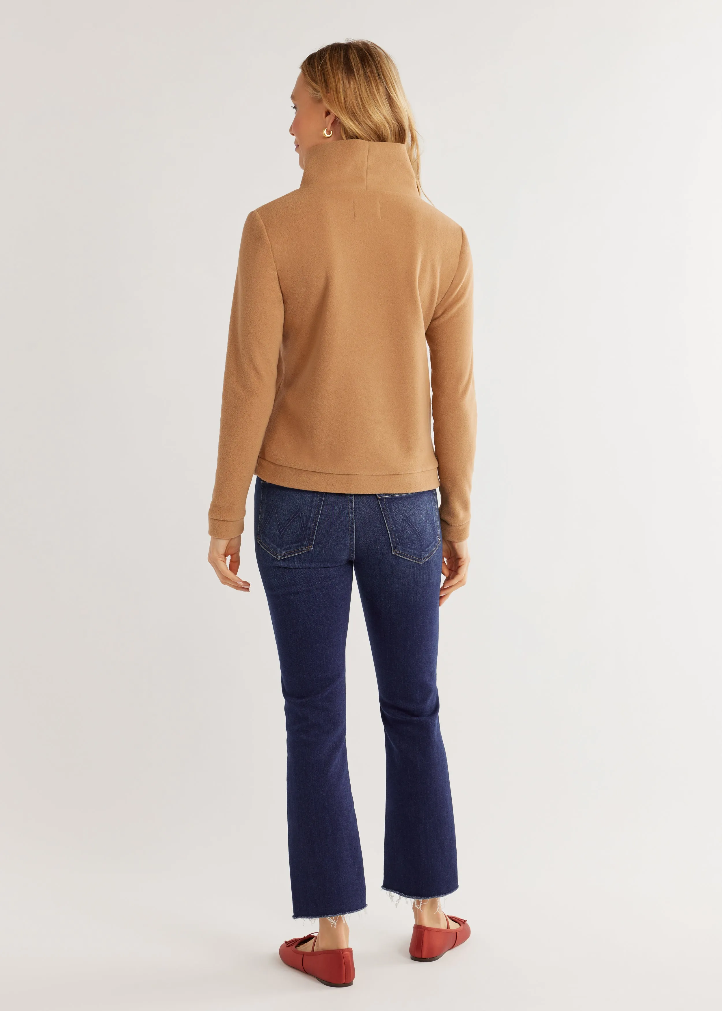 Park Slope Turtleneck in Vello Fleece (Camel)