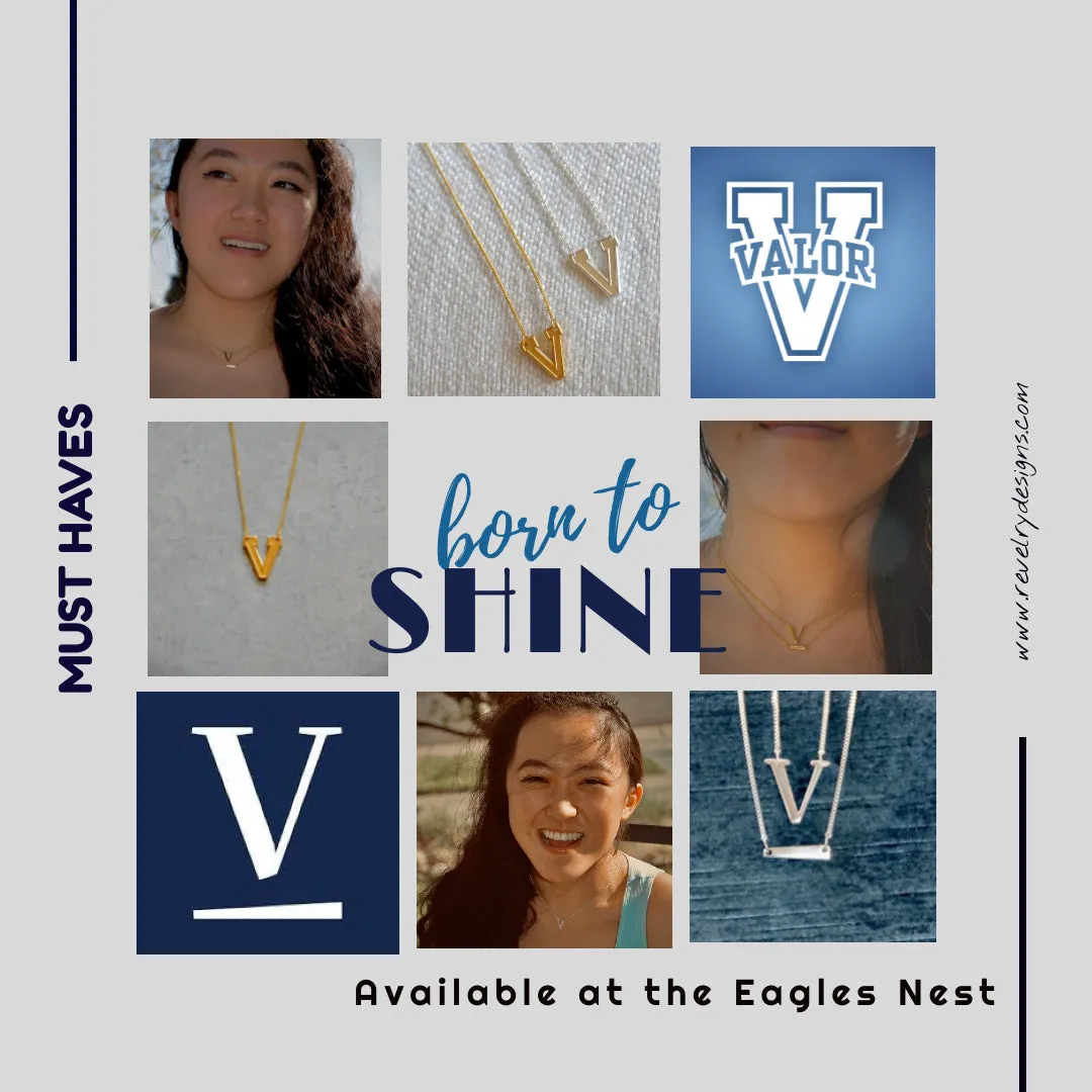 Petite Valor Athletic "V" Necklace - Sterling Silver