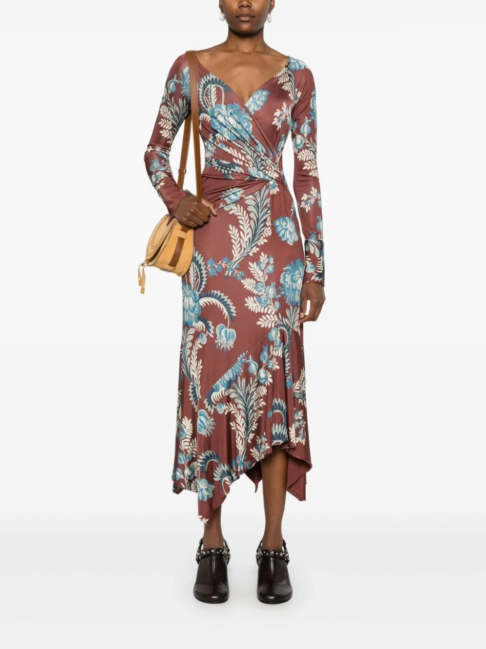 PRINTED MIDI DRESS