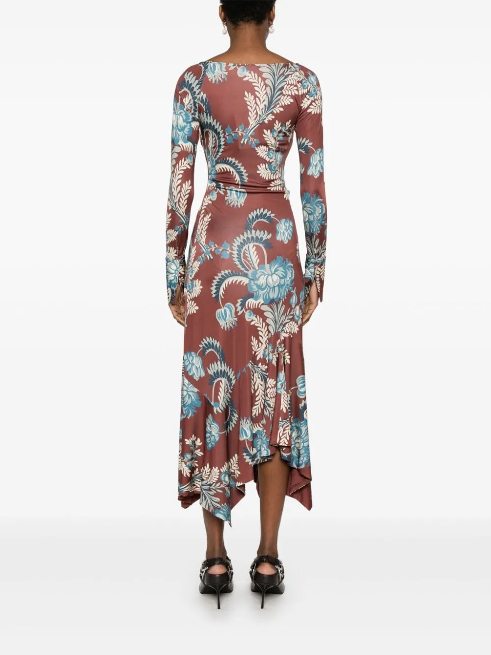 PRINTED MIDI DRESS