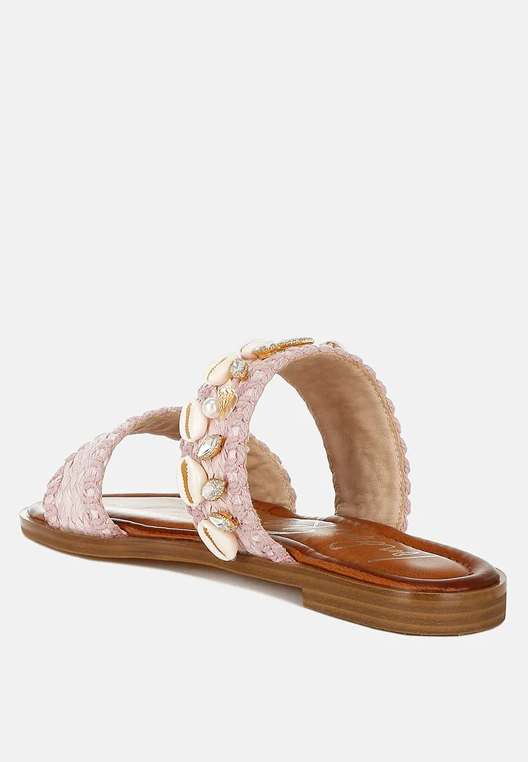 Raffia Slip On Sandals by RUW