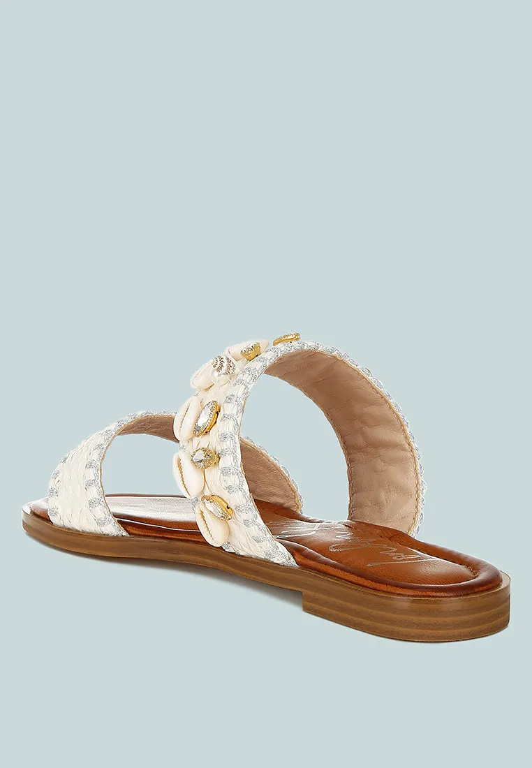 Raffia Slip On Sandals by RUW