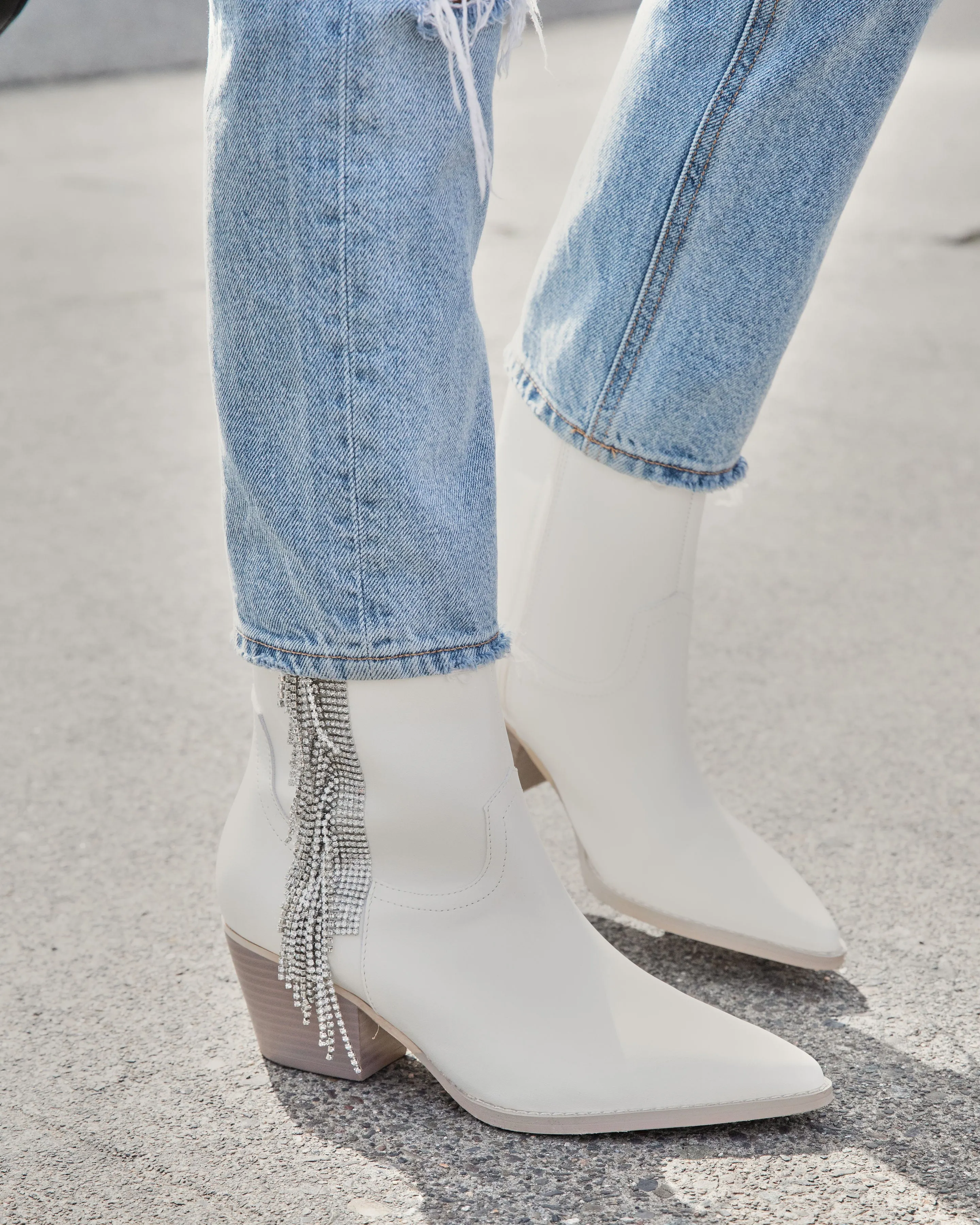 Rowan Crystal Fringe Bootie