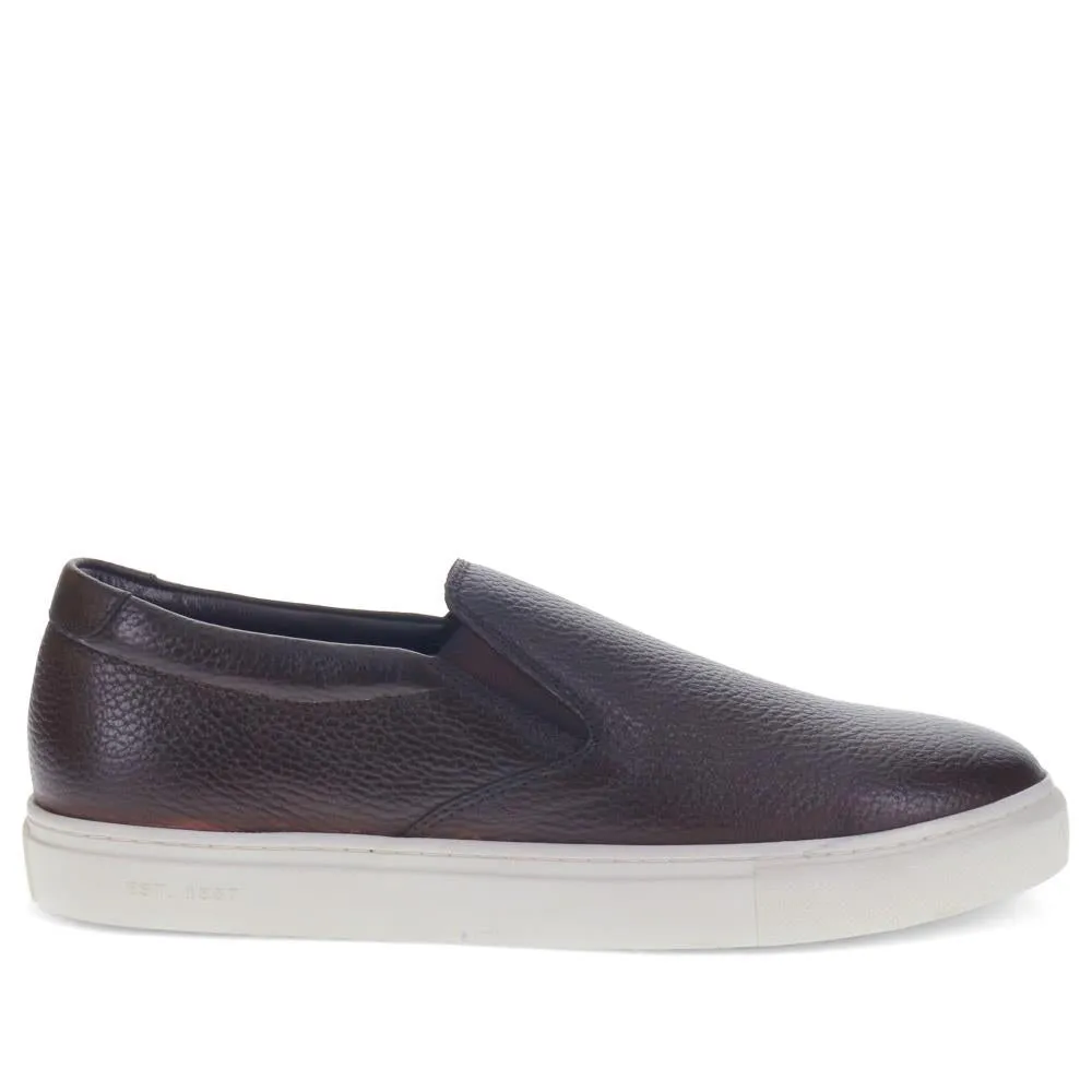 Ryden Leather Slip-On Trainers - RYDEN / 326 498