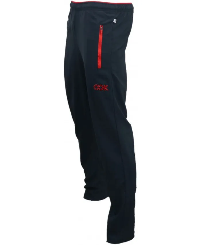 SHIV NARESH Spandex Unisex Track Pants (Navy-Red)