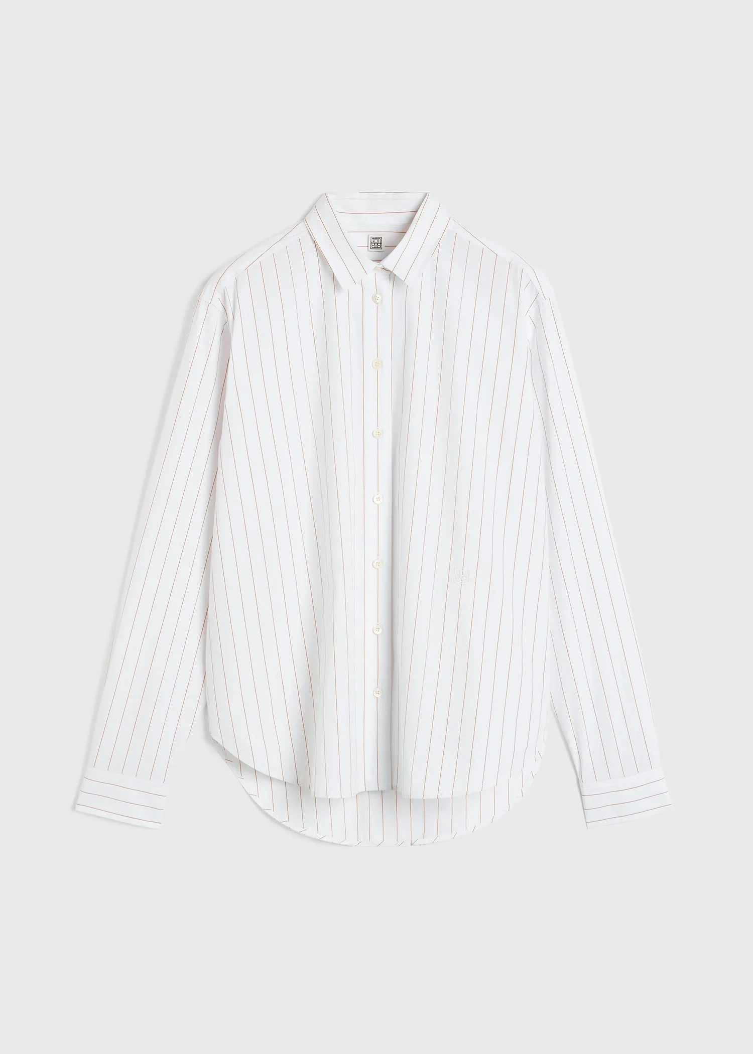 Signature cotton shirt white/ochre