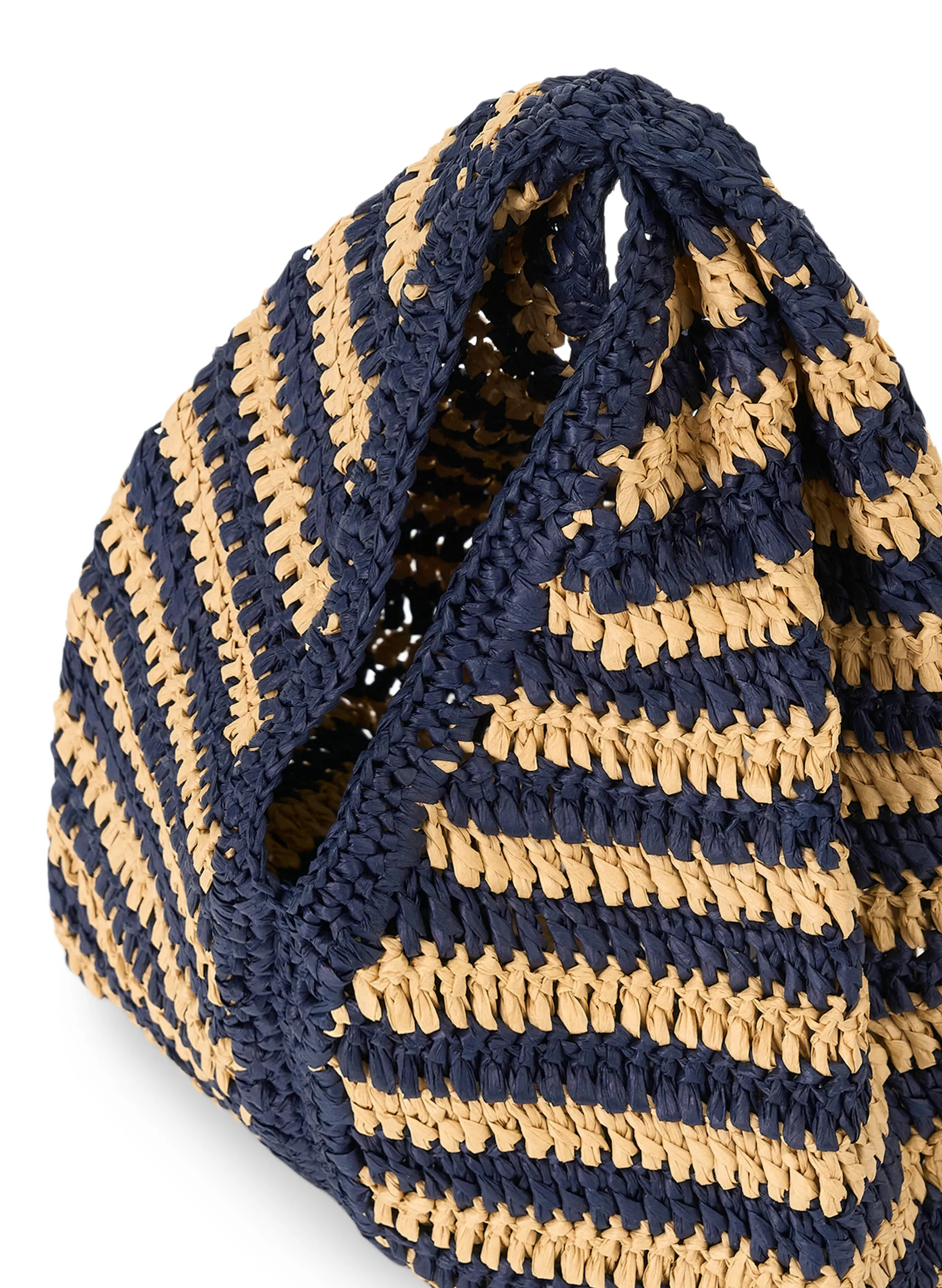 Simone Striped Raffia Bag