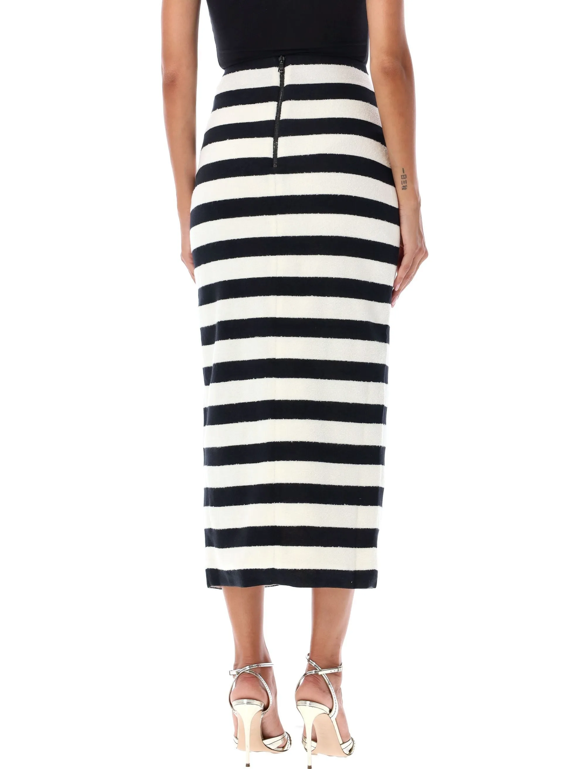 STRIPES MIDI SKIRT