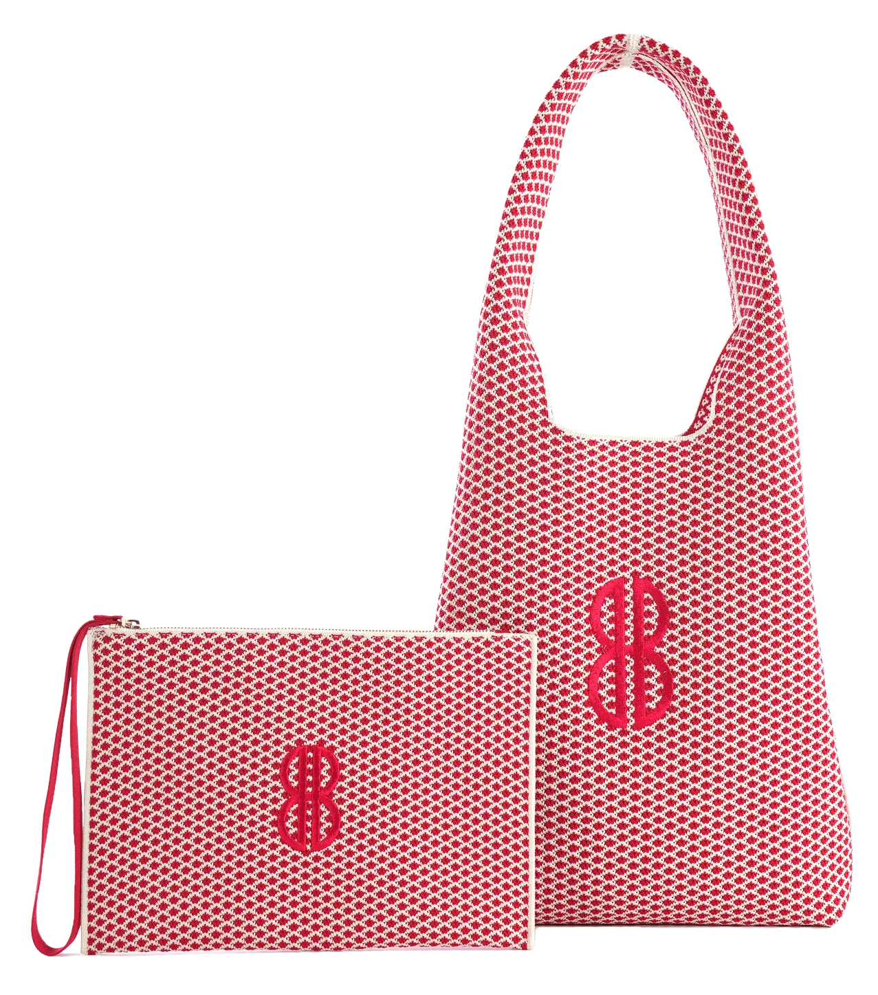 Sutton City Tote - Red Diamond / Detachable Metal Chain - Medium