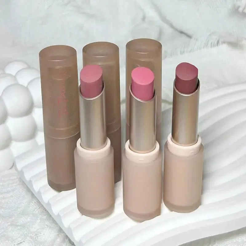 Velvet Matte Lipstick Moisturizing Waterproof Lasting Nude Apricot Lip Tint Non-stick Cup Lip Gloss Lipstick Cosmetics Make Up