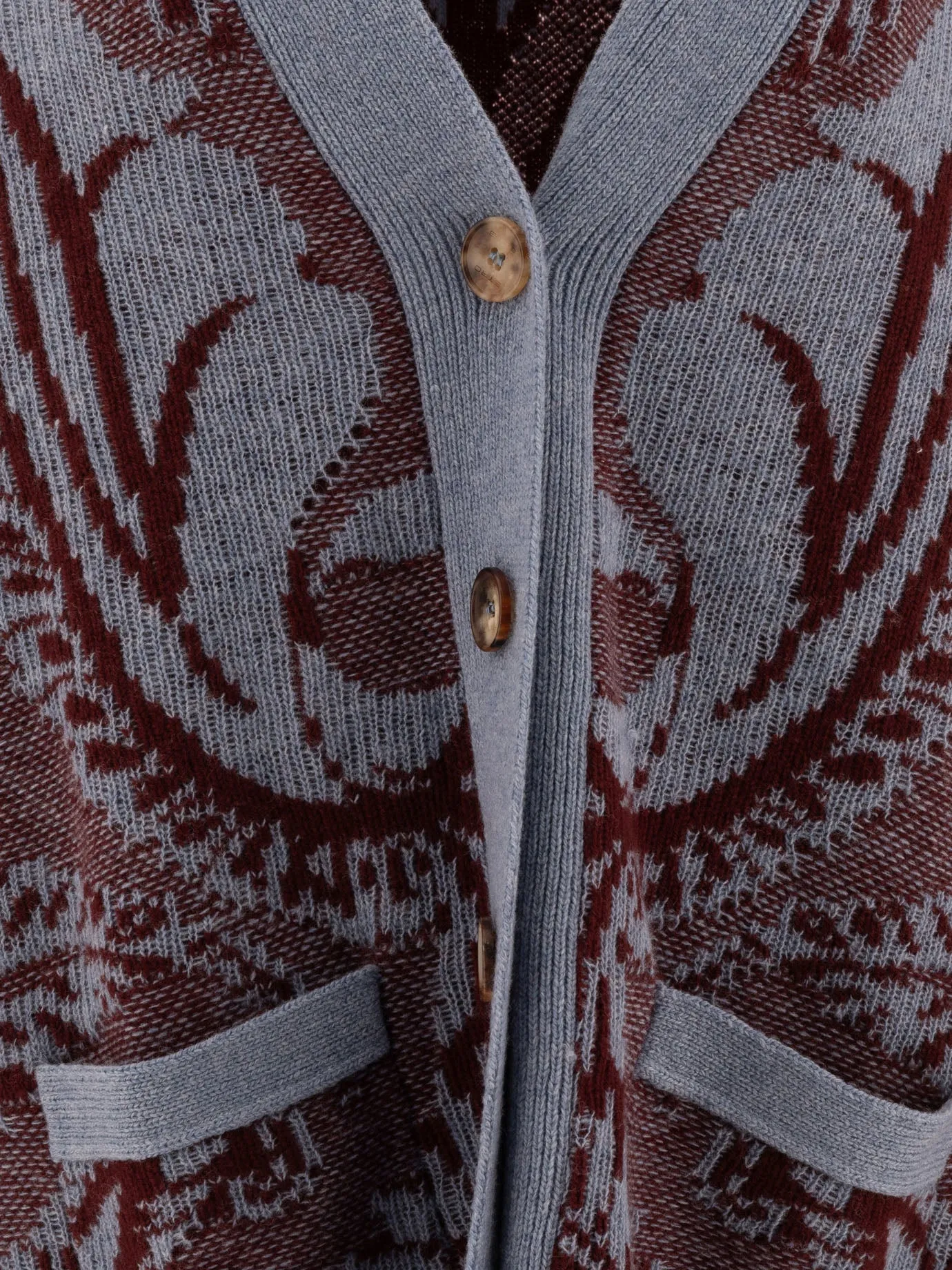 WOOL JACQUARD CARDIGAN