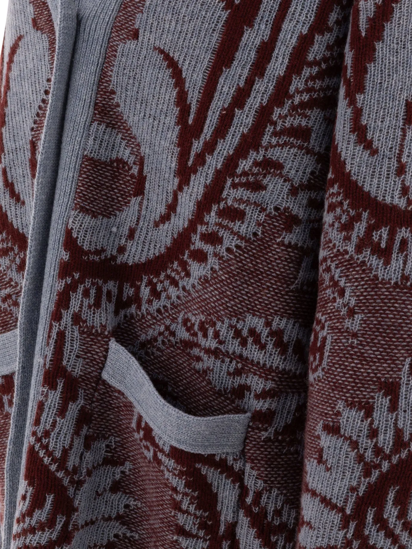 WOOL JACQUARD CARDIGAN