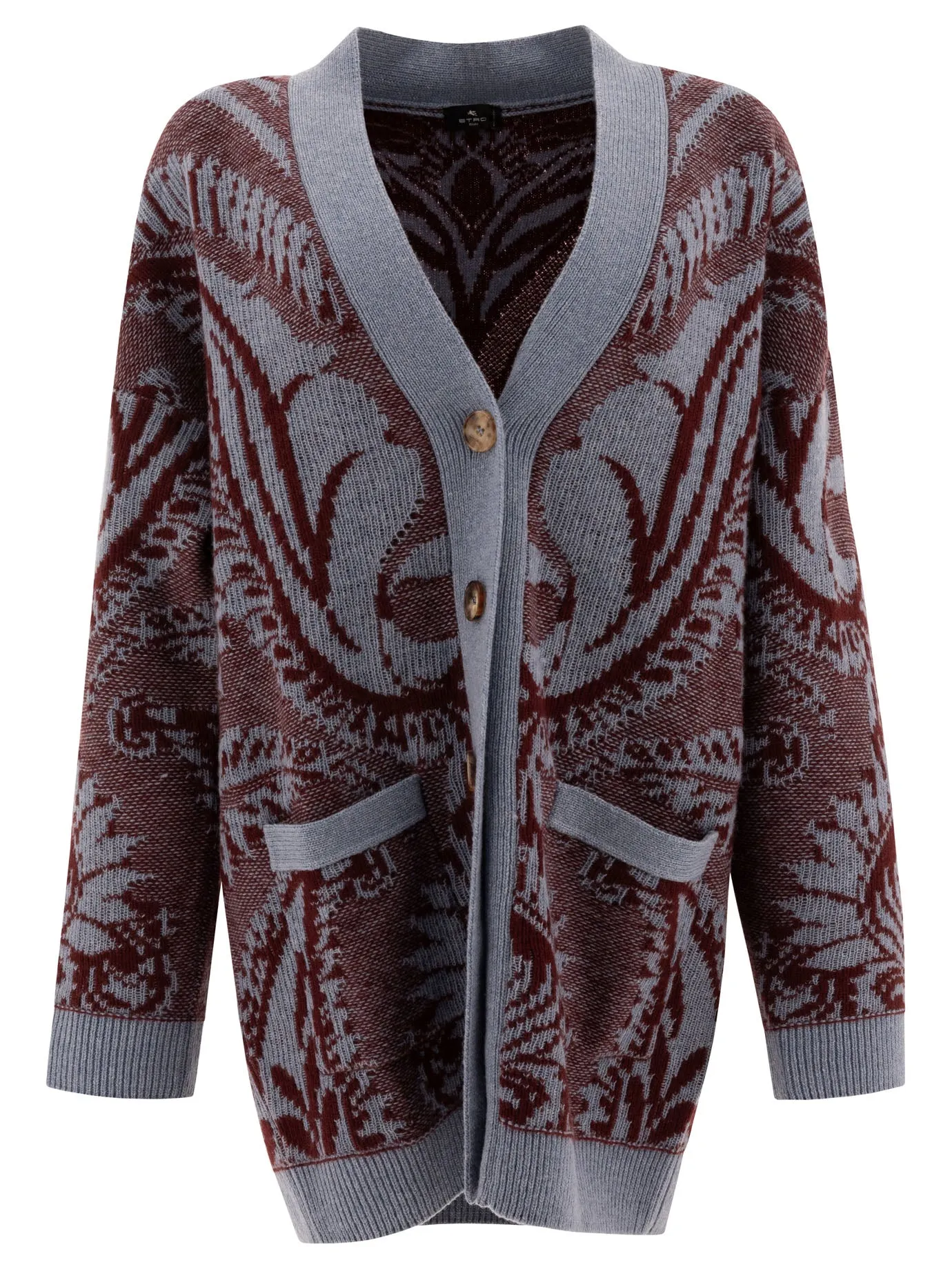 WOOL JACQUARD CARDIGAN